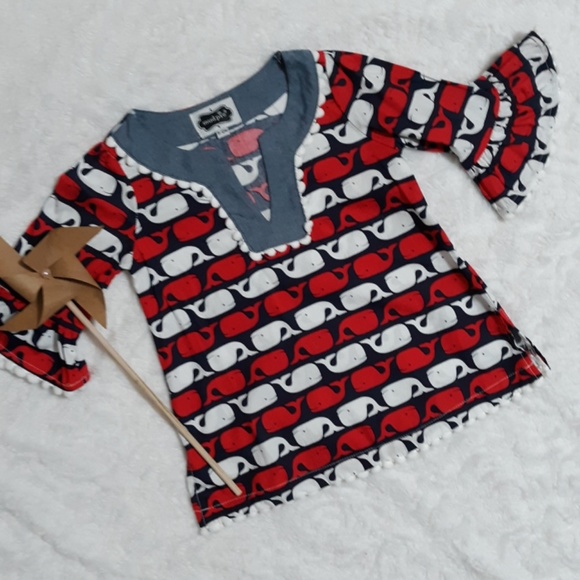 Mud Pie Other - Mudpie whale dress/cover up